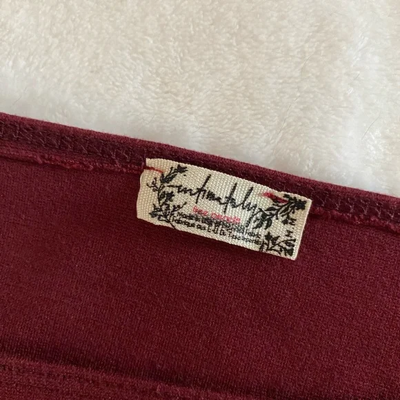 Free People | Burgundy Off-Shoulder Top - Picture 3 of 5